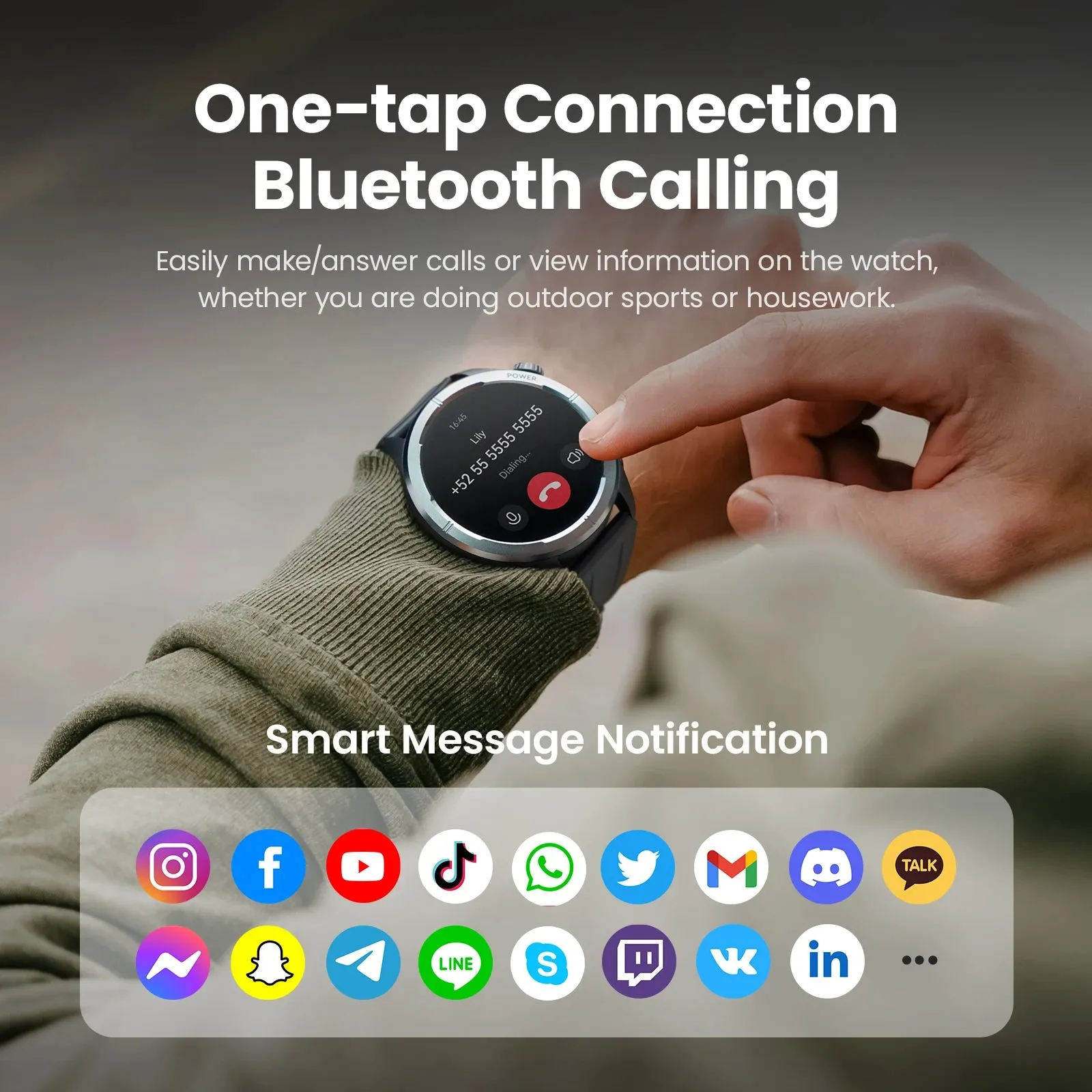 ELEGANCE ActiveLife Smartwatch 1.53'' HD Display Bluetooth Call 24H Health Monitoring Men & Women Sport Smart Watches