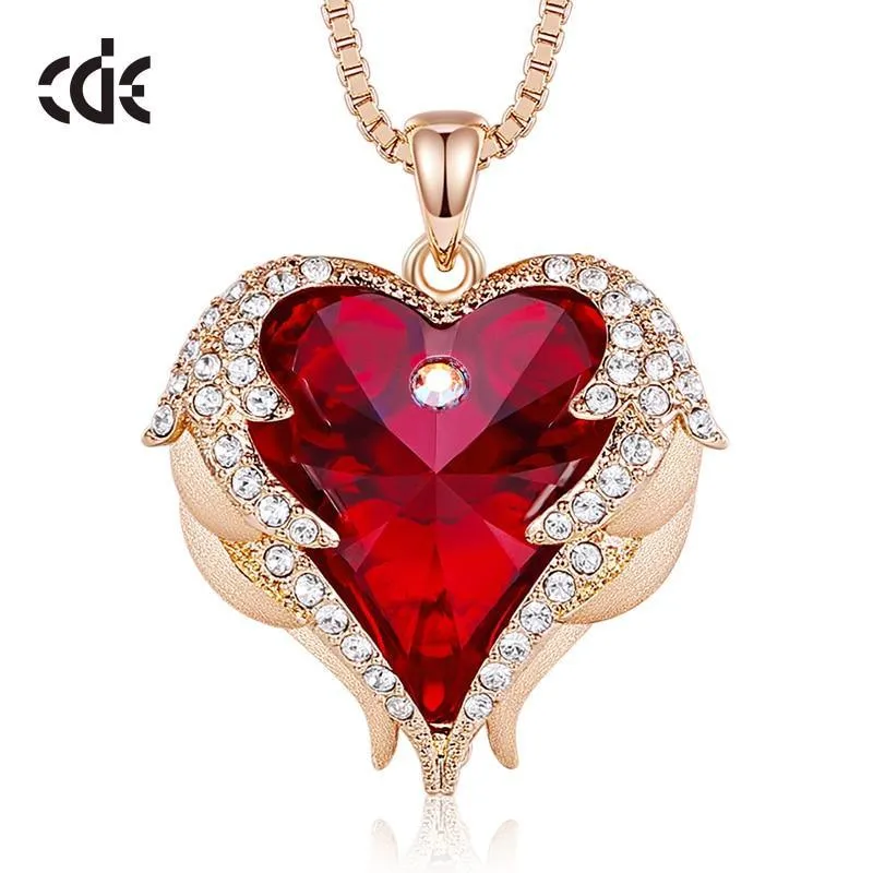 Elegant Women Silver Color Necklace Modern Embellished With Crystals From Stevvex Necklace Angel Wings Heart Luxury Pendant Valentines Gift