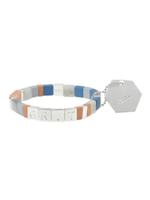 Empower Bracelet- GRIT in Silver/Sunstone/Labradorite