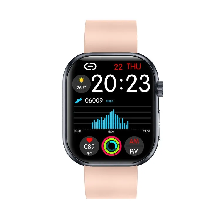 ET587 1.95 inch AMOLED Screen Smart Watch, ECG Electrocardiogram/Blood Sugar Monitoring(Pink)