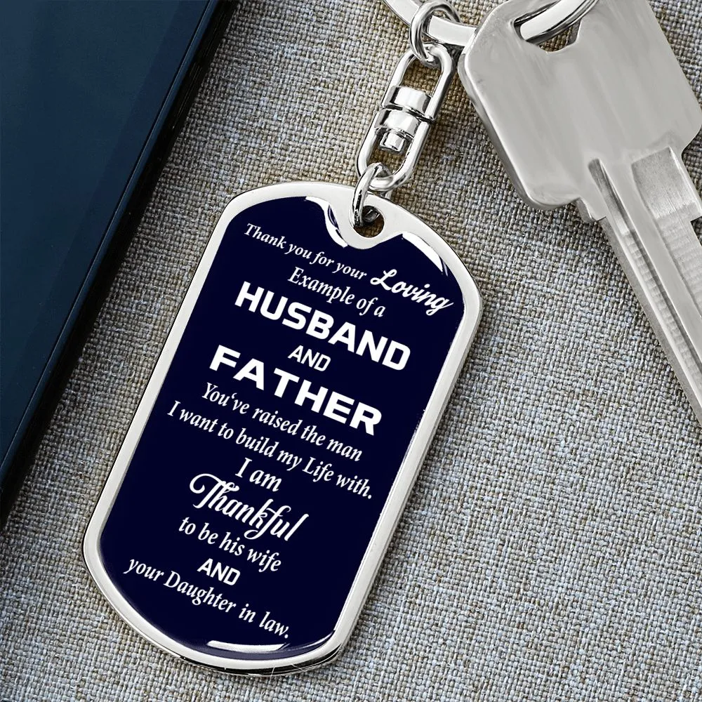 Father In Law Keychain, Father In Law Gift from Daughter in Law, Father's Day Gift, Christmas Gifts