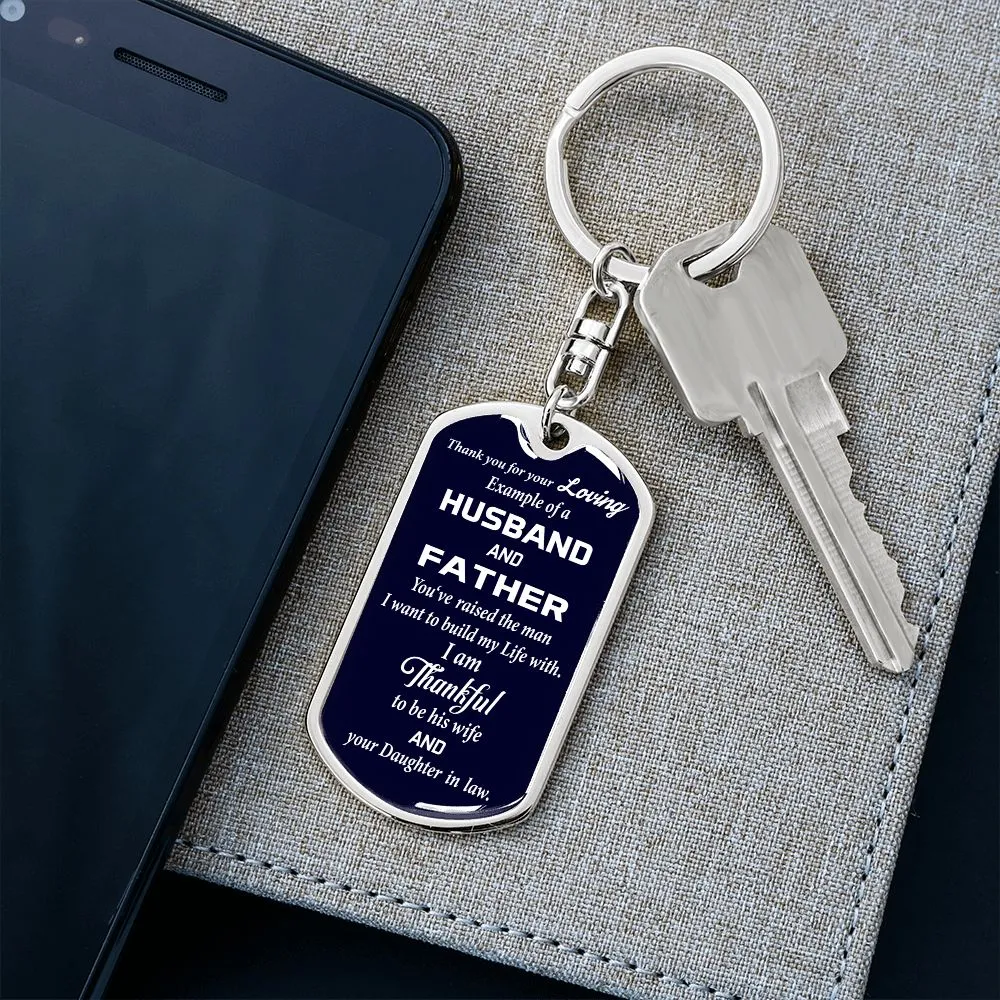 Father In Law Keychain, Father In Law Gift from Daughter in Law, Father's Day Gift, Christmas Gifts