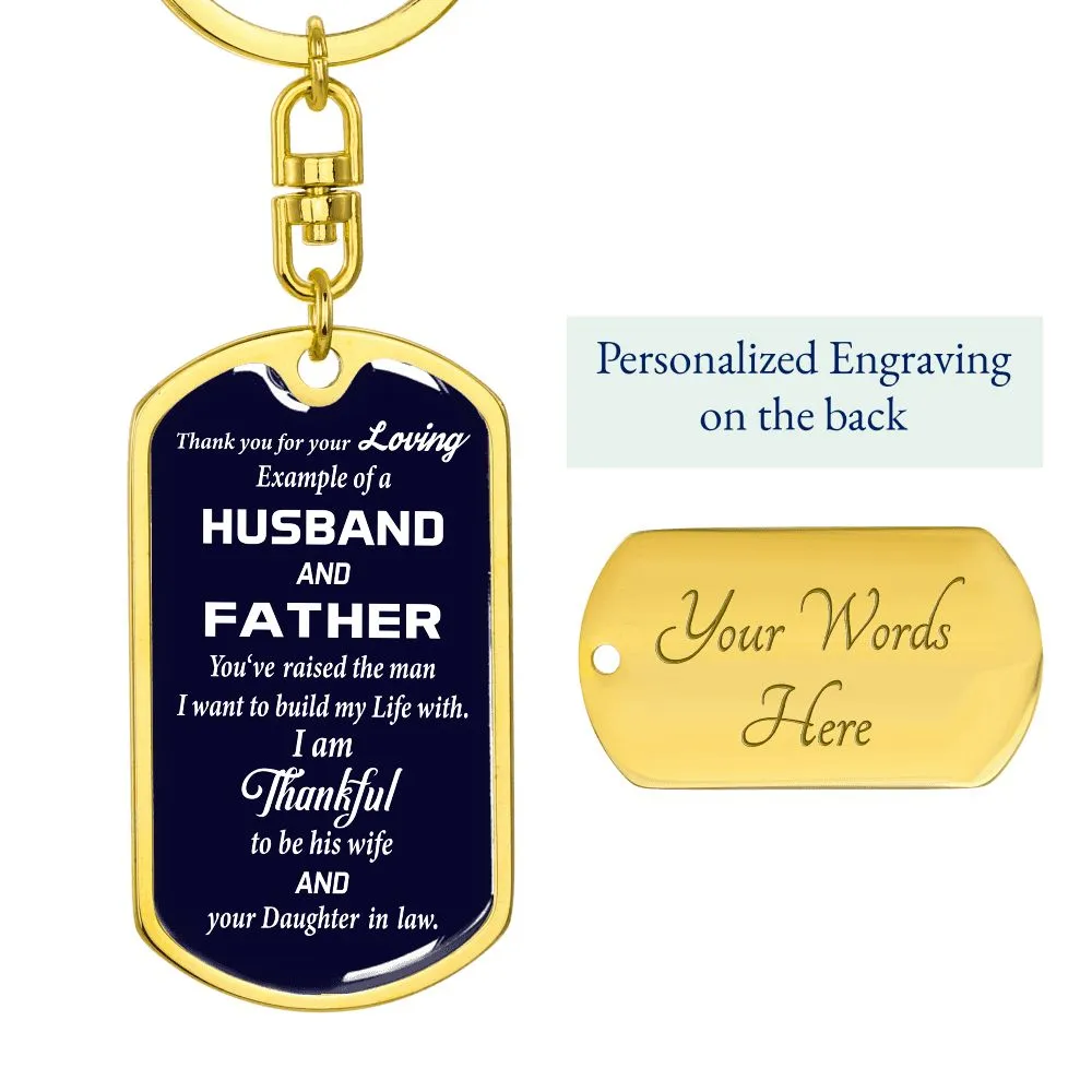 Father In Law Keychain, Father In Law Gift from Daughter in Law, Father's Day Gift, Christmas Gifts