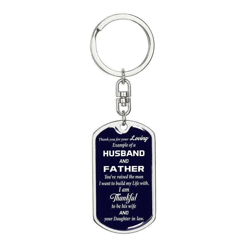 Father In Law Keychain, Father In Law Gift from Daughter in Law, Father's Day Gift, Christmas Gifts
