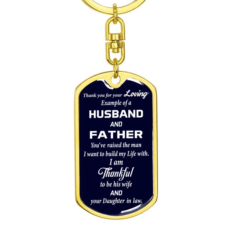 Father In Law Keychain, Father In Law Gift from Daughter in Law, Father's Day Gift, Christmas Gifts