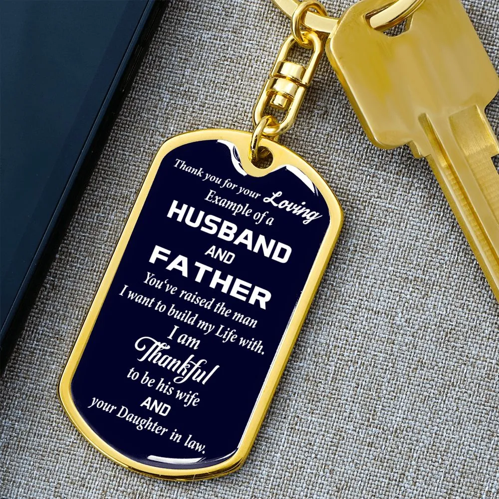 Father In Law Keychain, Father In Law Gift from Daughter in Law, Father's Day Gift, Christmas Gifts