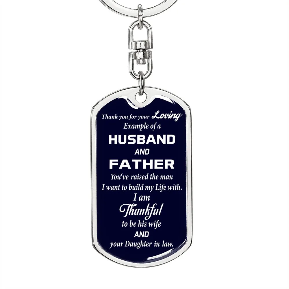 Father In Law Keychain, Father In Law Gift from Daughter in Law, Father's Day Gift, Christmas Gifts