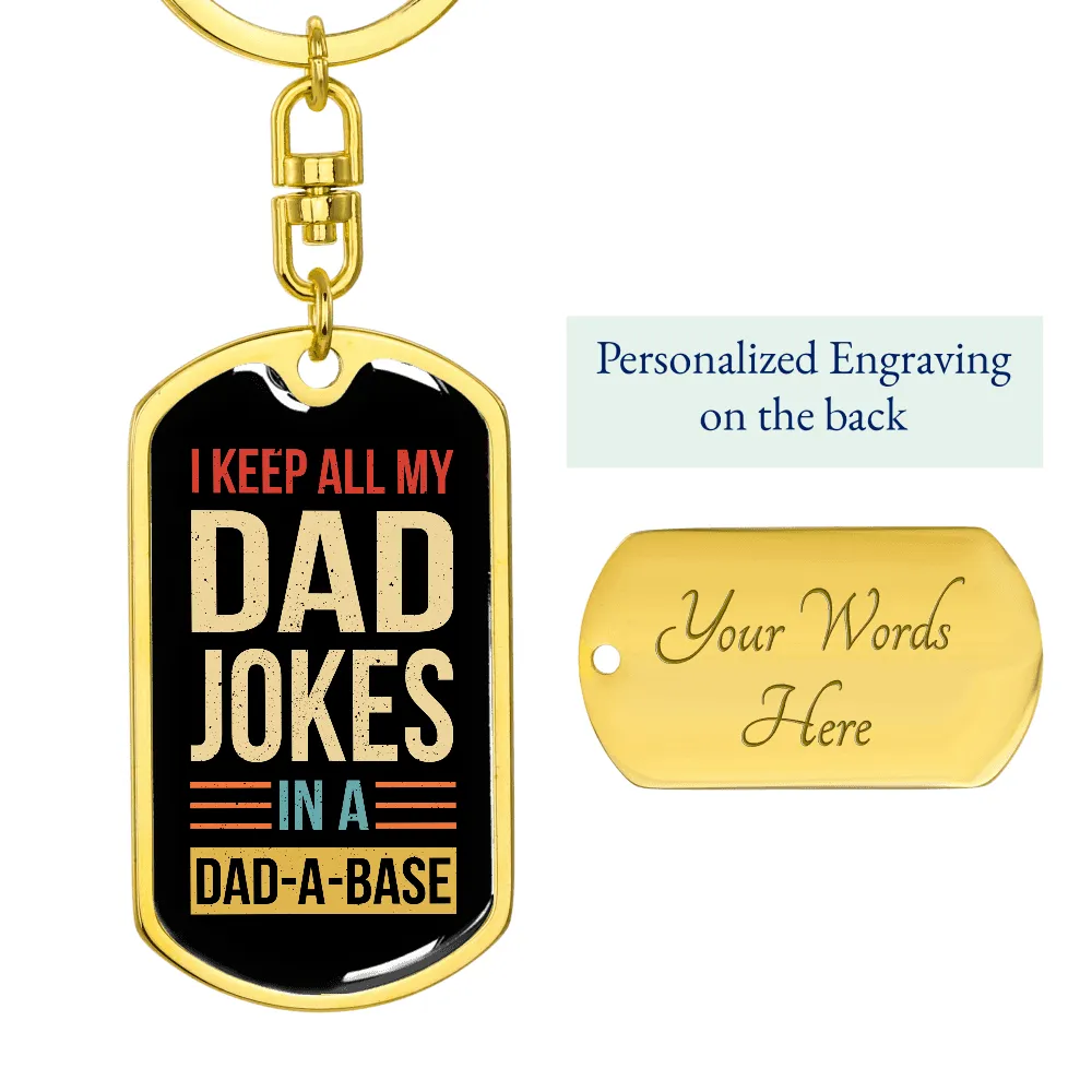 Father's Day Dog Tag Keychain | Dad a Base