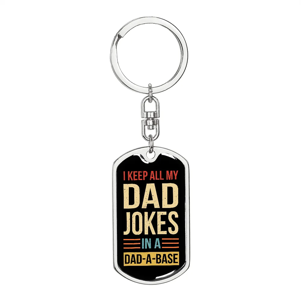 Father's Day Dog Tag Keychain | Dad a Base