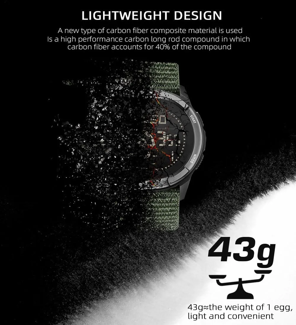 Findtime ALPS Men's Digital Watch Pedometer Step Counter Watches Compass Military Waterproof Wrist Watch