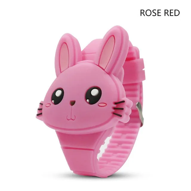 Flip Cover Cartoon Digital Kids Watches Electronic Children Watch Rubber for Boy Girls Student Child Clock Reloj Infantil Saati