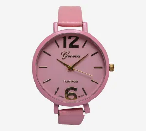 Geneva Rewound Pink Quartz Analog Watch