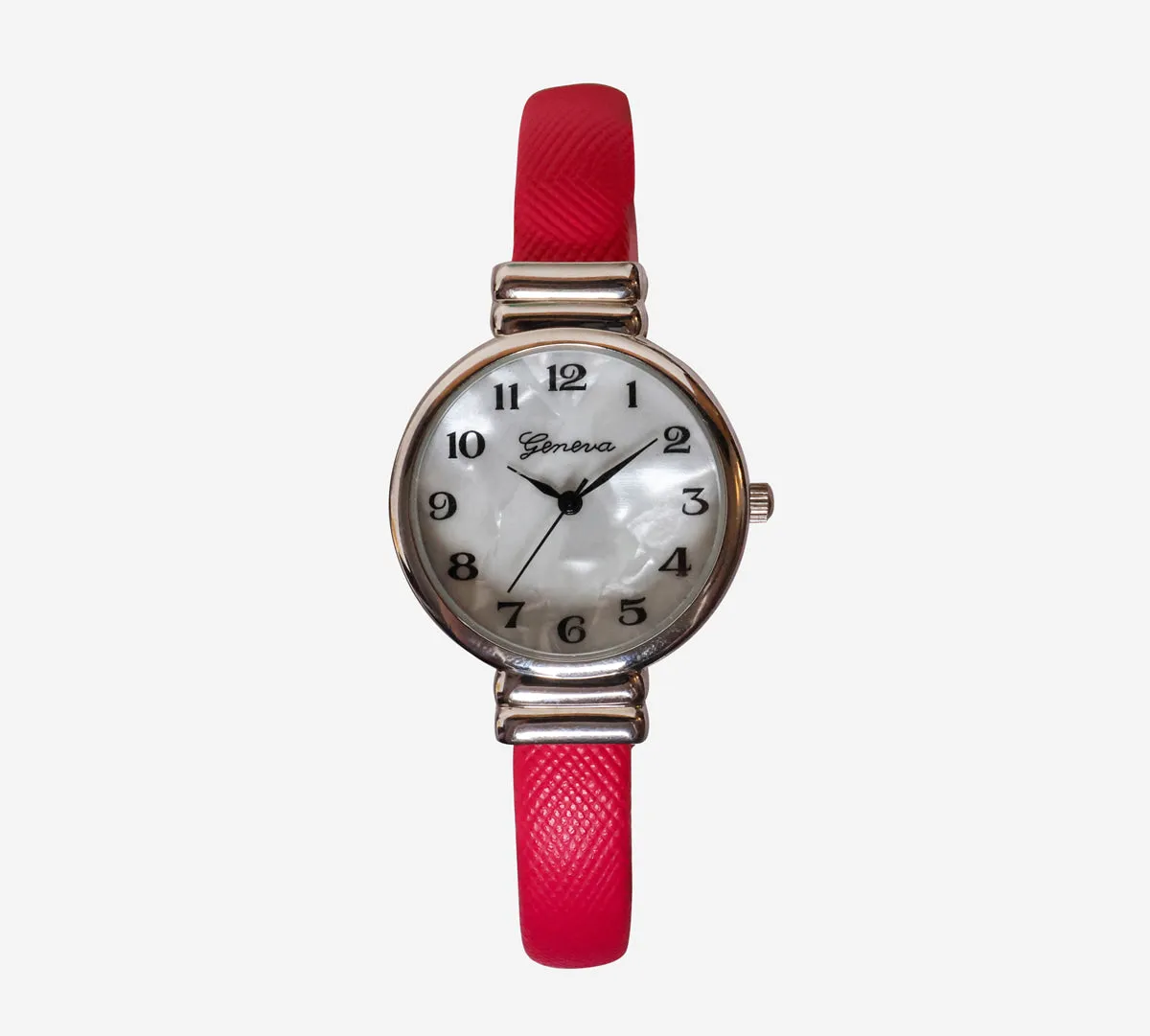 Geneva Rewound Silver and Pink Bracelet Quartz Analog Watch