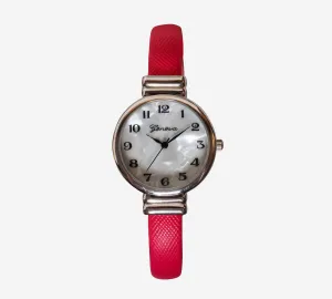Geneva Rewound Silver and Pink Bracelet Quartz Analog Watch