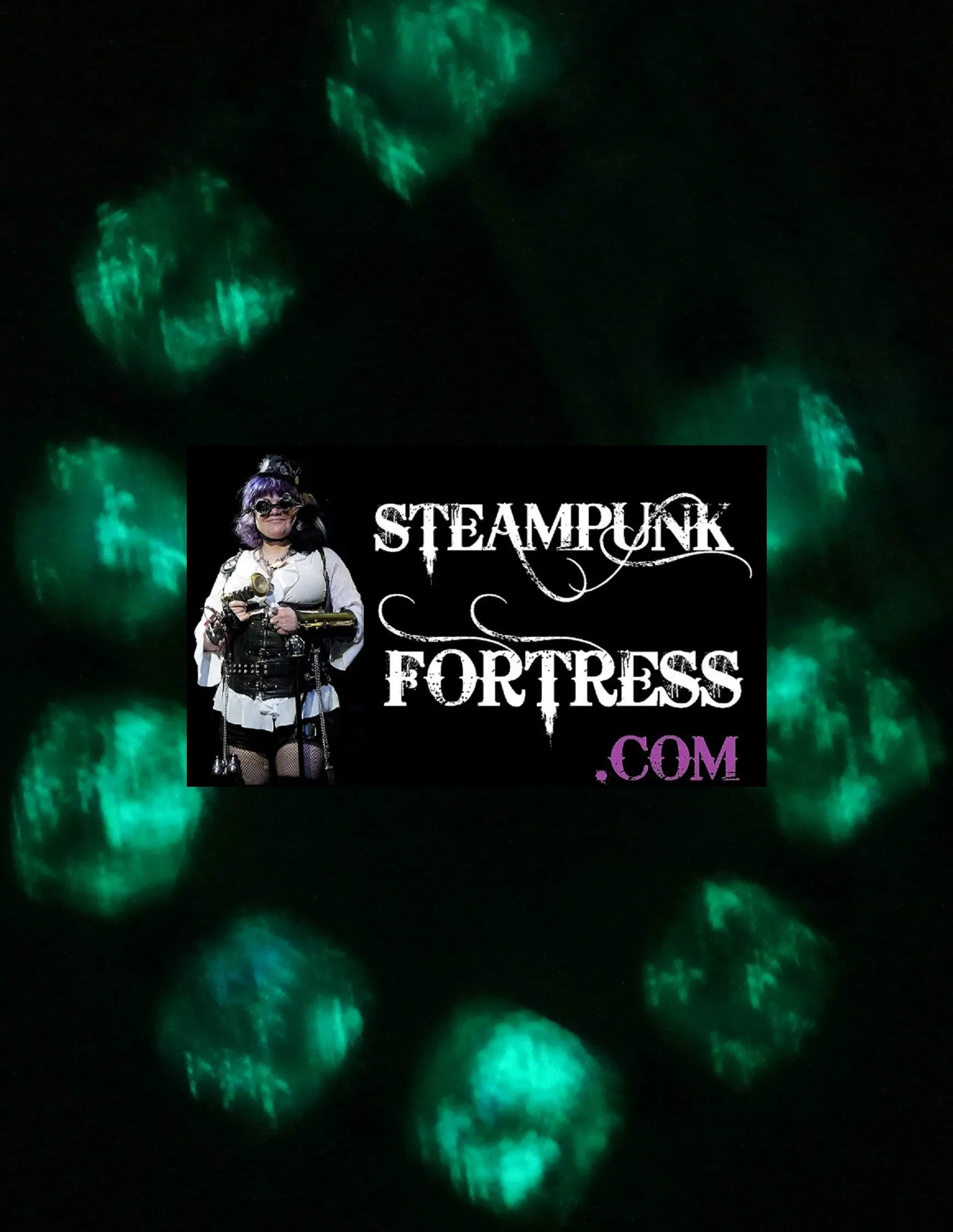 GLOW IN THE DARK GREEN CLEAR BEADS SILVER FILIGREE BRACELET STARR WILDE STEAMPUNK FORTRESS