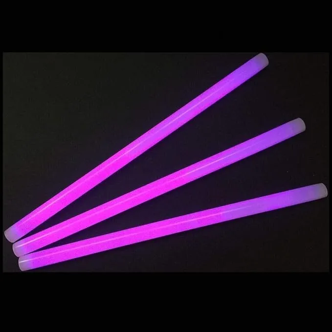 Glow Sticks Bulk Wholesale, 10 12” 15mm Dia. Purple Industrial Grade Jumbo Light Sticks, Bright Color, Glow 14 Hrs, Safety Glow Stick 3yrs Shelf Life, Ideal for Camping & Emergency, GlowWithUs Brand