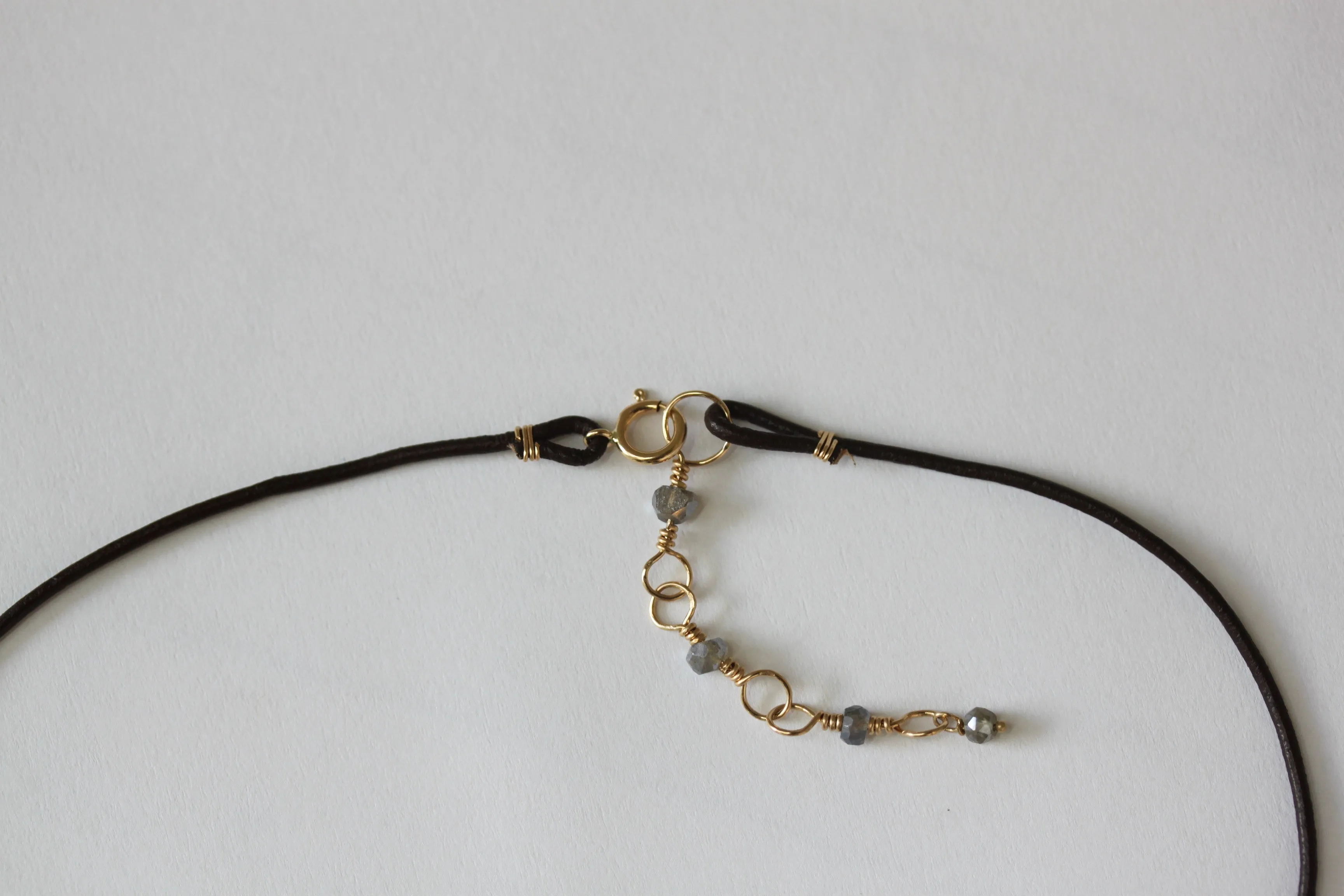 Gold Cross & Lab Bohemian Necklace