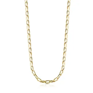 Gold Plated Stainless Steel Chain Necklace - Hypoallergenic & Non-Tarnishing