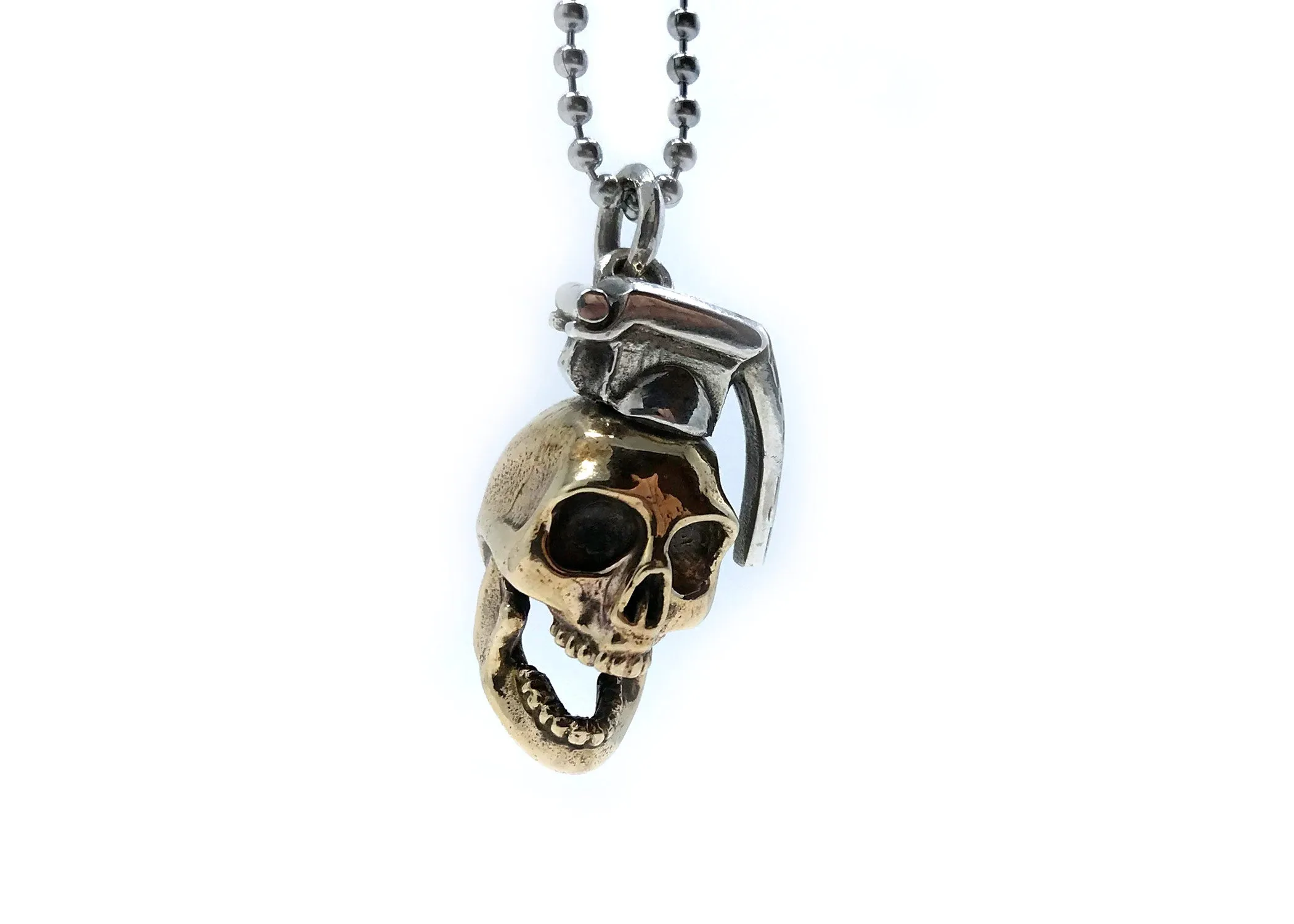 Grenade Skull Necklace