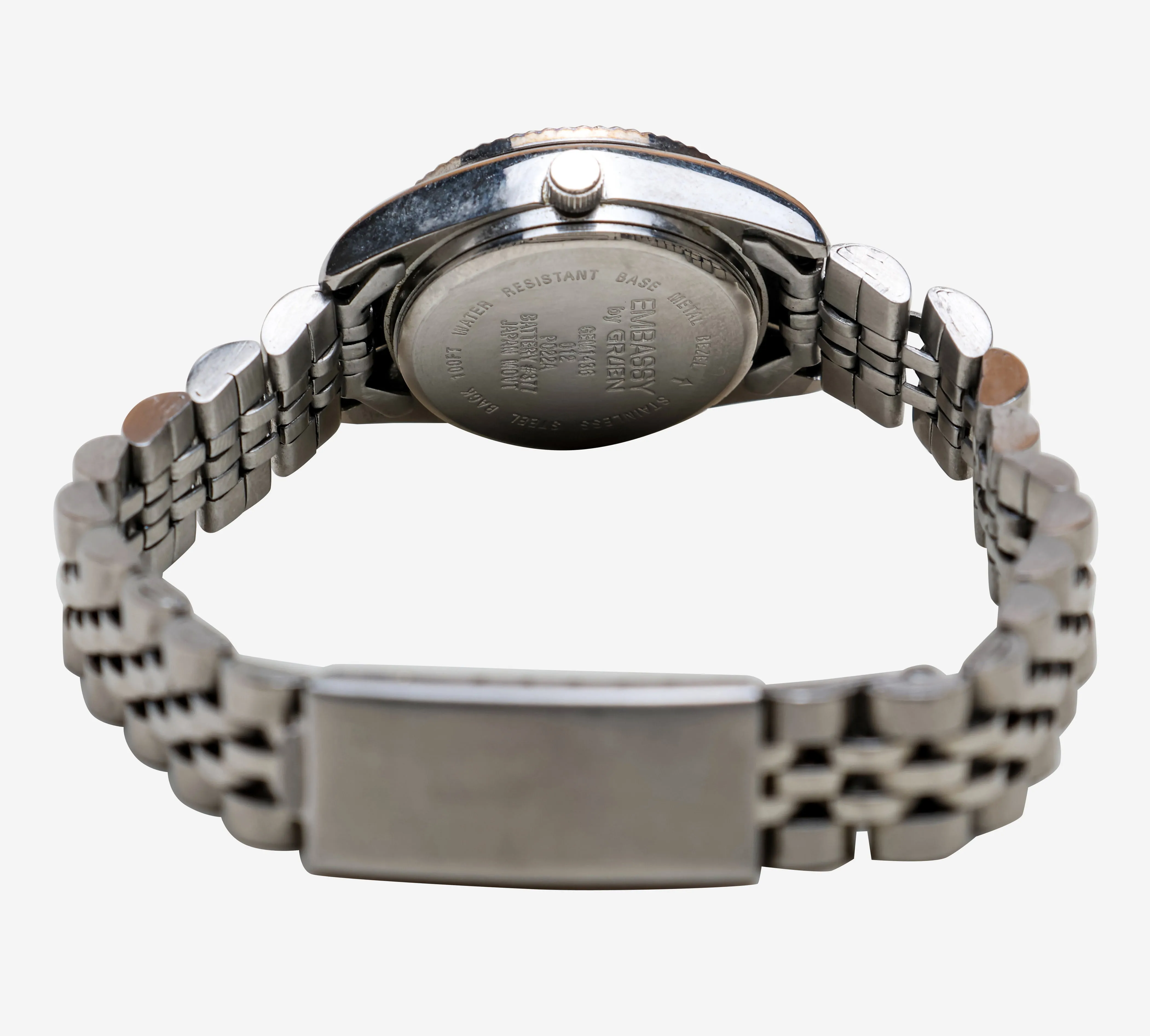 Gruen Rewound Silver and Blue Bracelet Quartz Analog Watch