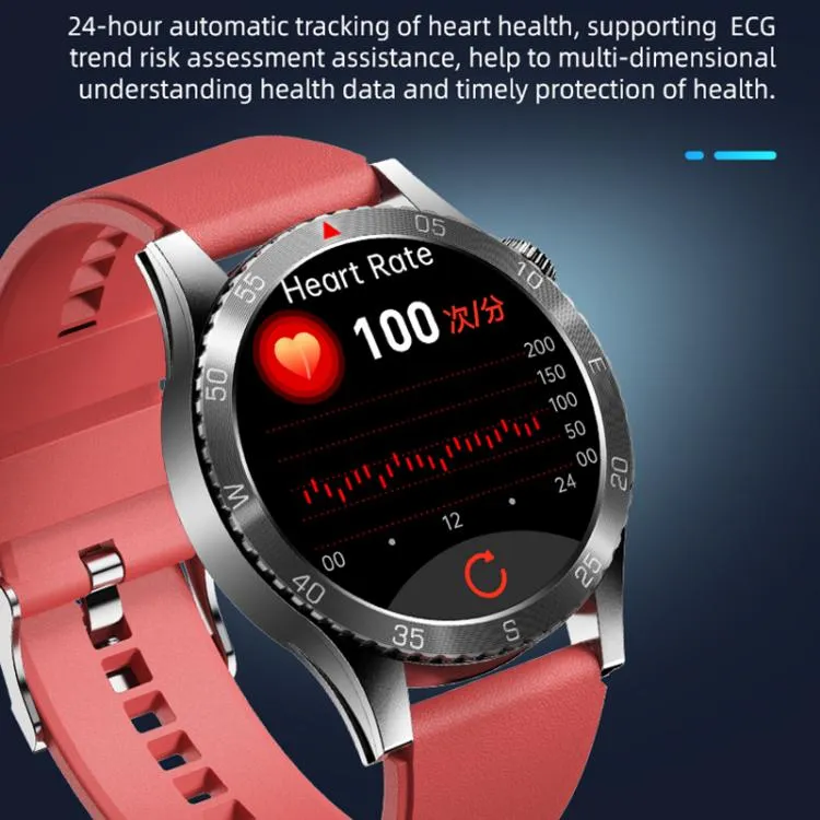 H9 1.43 inch Leather Strap ECG Smart Watch Supports Bluetooth Calls/Smart Voice Assistant(Brown)