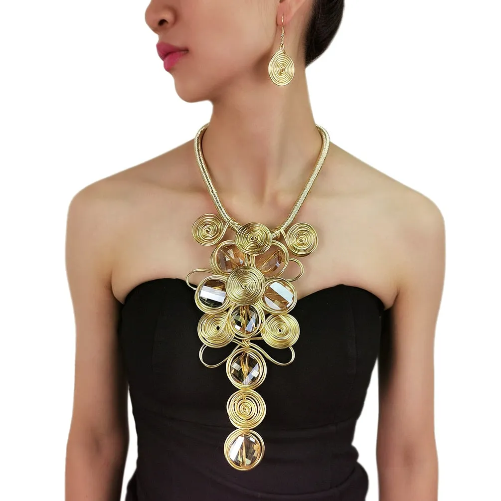Handmade African Necklace  Thick Lace Chain Choker