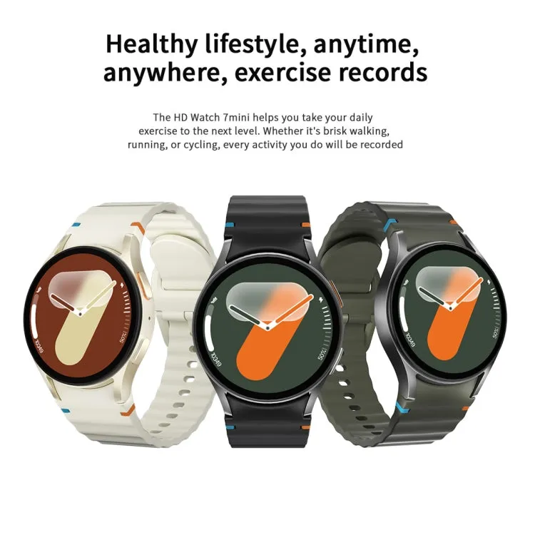 HD Watch7 mini 1.3 inch AMOLED Screen Smart Watch Supports Heart Rate Monitoring/Blood Oxygen Monitoring(Green)