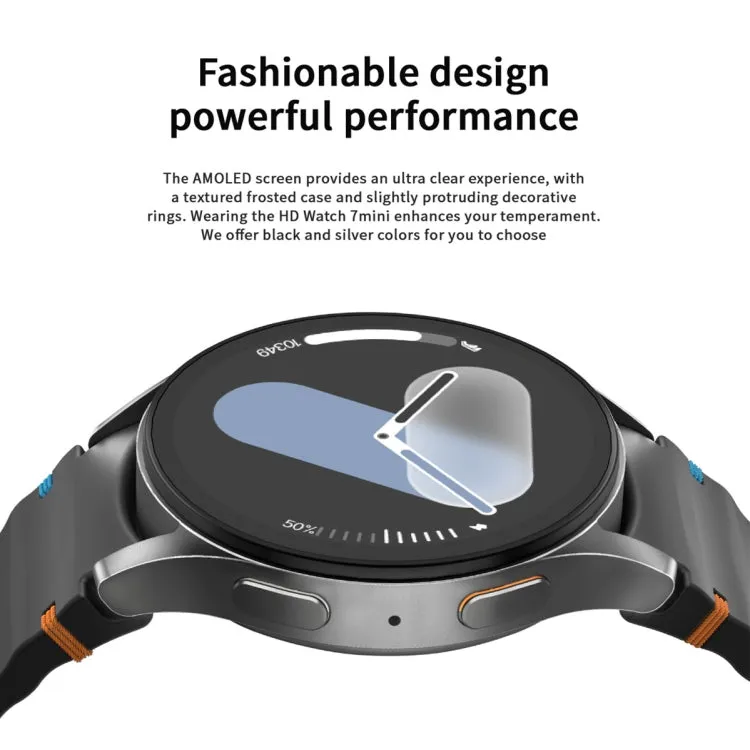 HD Watch7 mini 1.3 inch AMOLED Screen Smart Watch Supports Heart Rate Monitoring/Blood Oxygen Monitoring(Green)
