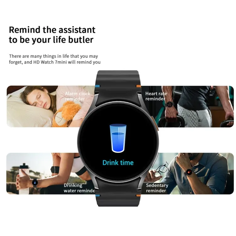 HD Watch7 mini 1.3 inch AMOLED Screen Smart Watch Supports Heart Rate Monitoring/Blood Oxygen Monitoring(Green)