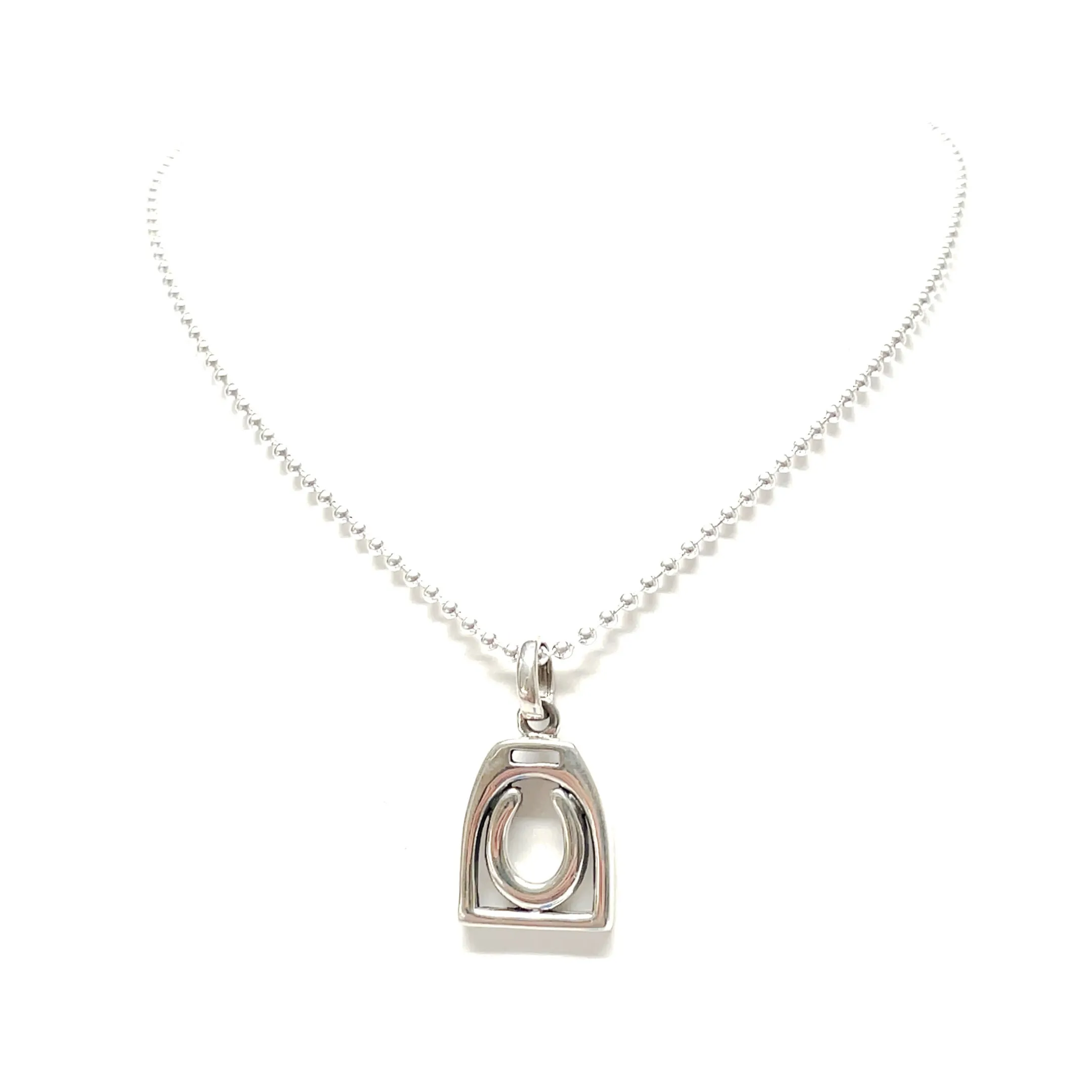 Horseshoe In Stirrup Necklace