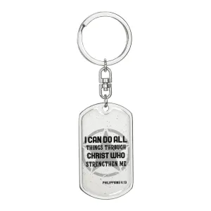 I can do all things through Christ-Christian Verse Graphic Keychain