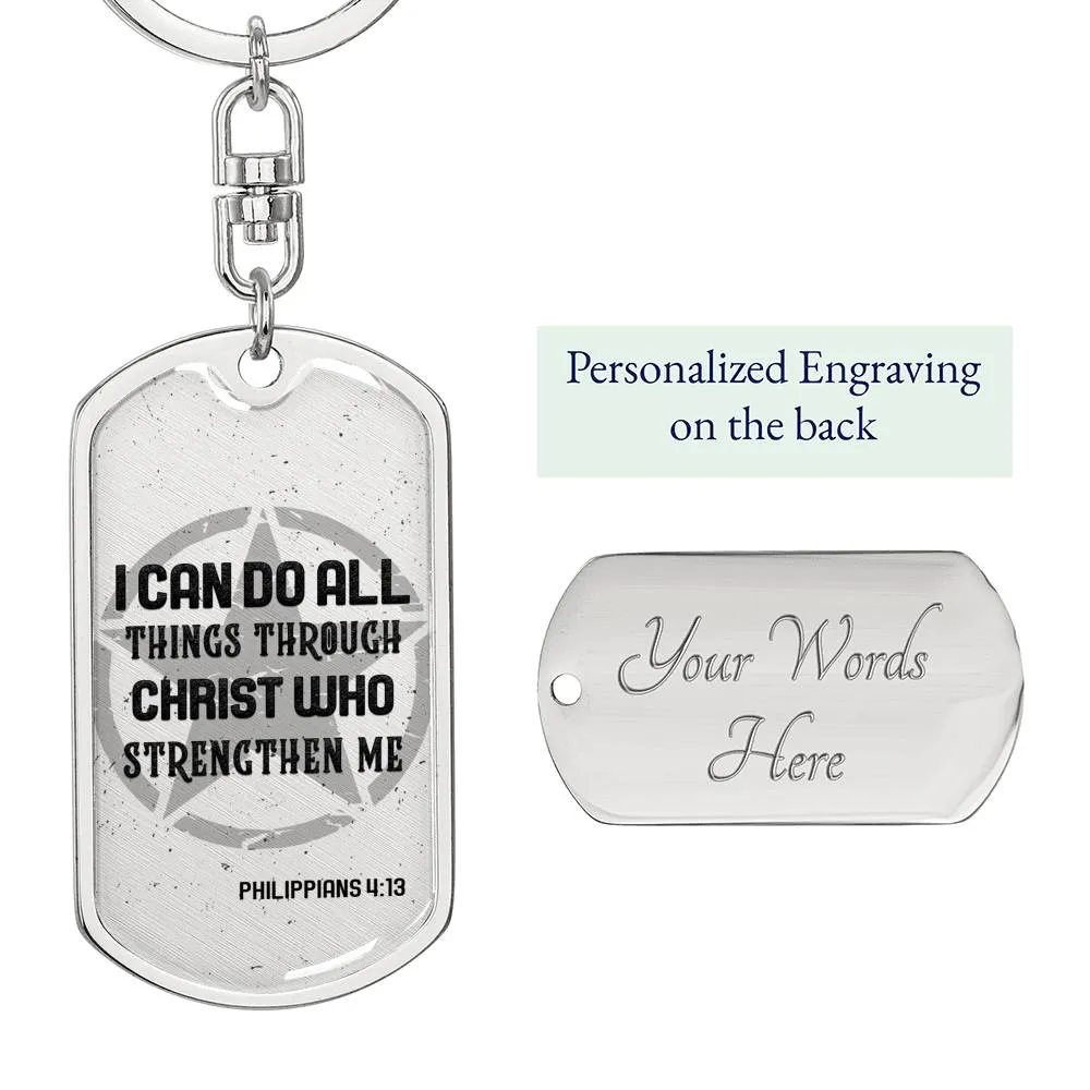 I can do all things through Christ-Christian Verse Graphic Keychain