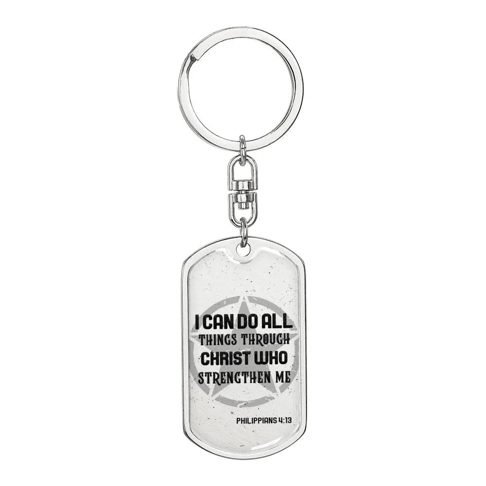 I can do all things through Christ-Christian Verse Graphic Keychain