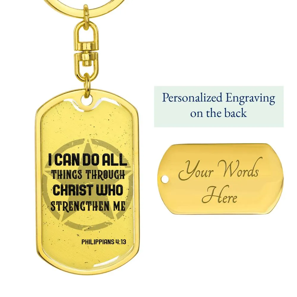 I can do all things through Christ-Christian Verse Graphic Keychain