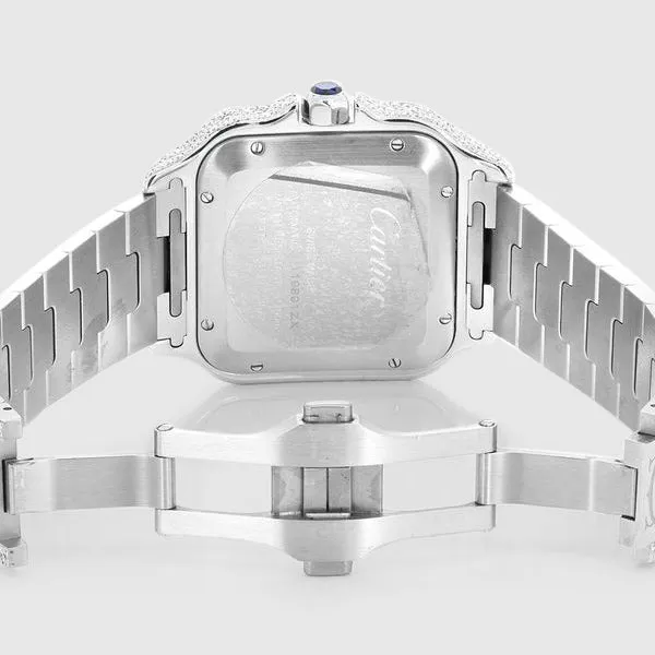 Iced Out Cartier Santos 40mm Diamond Watch 23.1ct.