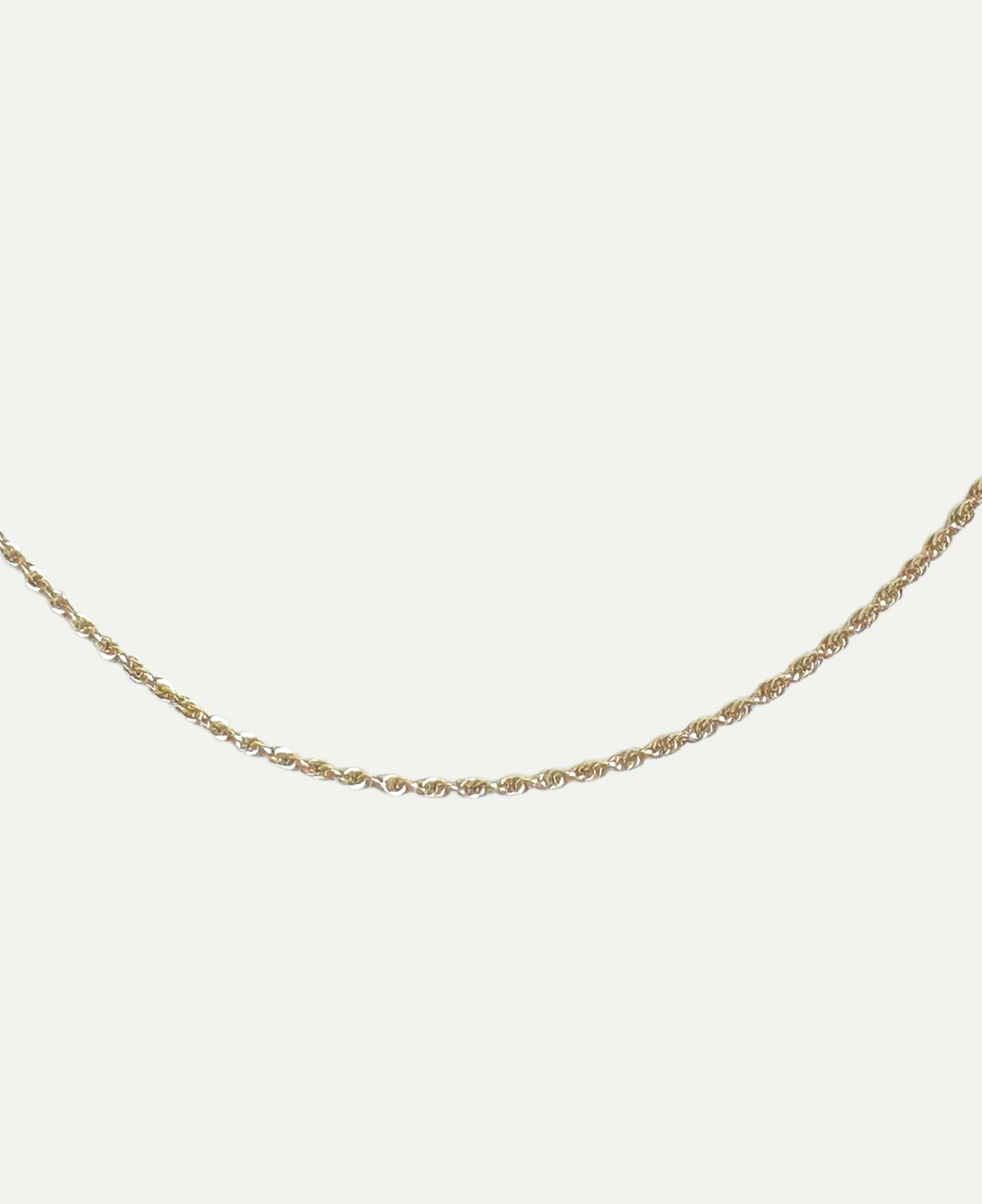 Jeanne 14k Solid Gold Rope Chain Necklace