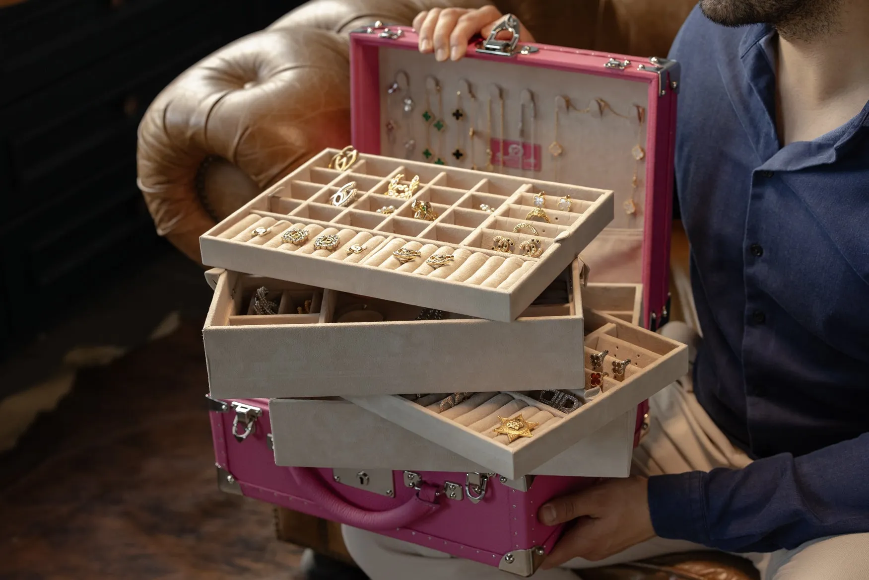 Jewelry Box - Togo Pink