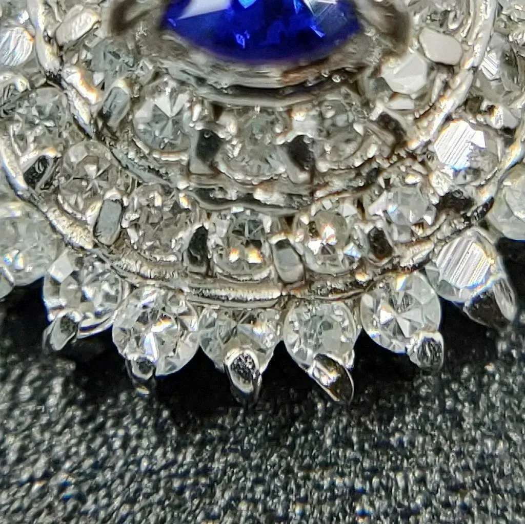 Jewelry Pendant Necklace Sapphire 0.32ct Platinum