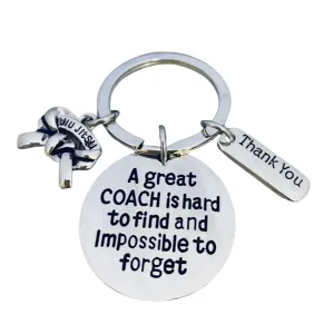 Jiu Jitsu Keychain - Great Coach is Hard to Find Coach Keychain