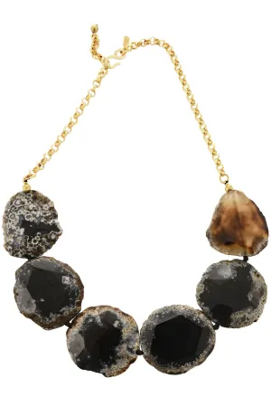 KENNETH JAY LANE FURIO Black Agate Necklace
