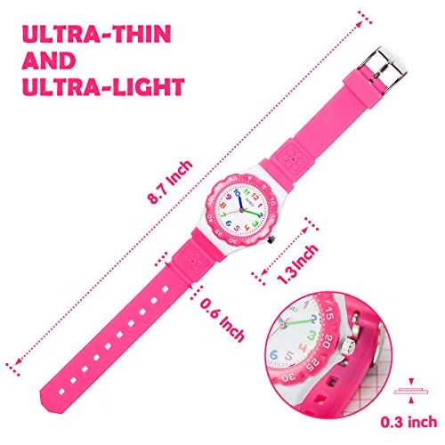 Kids Watch Waterproof Cartoon Analog Girls Boys Ages 3-10