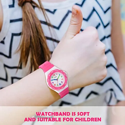 Kids Watch Waterproof Cartoon Analog Girls Boys Ages 3-10