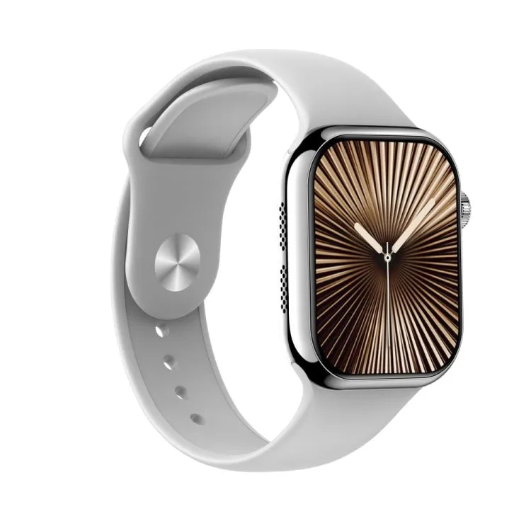 KL08 2.04 inch Color Screen Smart Watch Silicone Strap, Support Bluetooth Call(Silver)