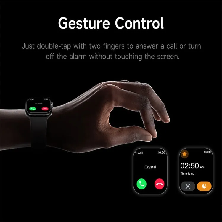 KL08 2.04 inch Color Screen Smart Watch Silicone Strap, Support Bluetooth Call(Silver)