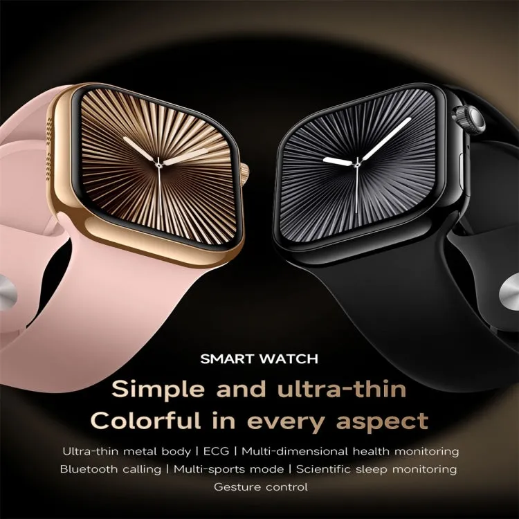 KL08 2.04 inch Color Screen Smart Watch Silicone Strap, Support Bluetooth Call(Silver)