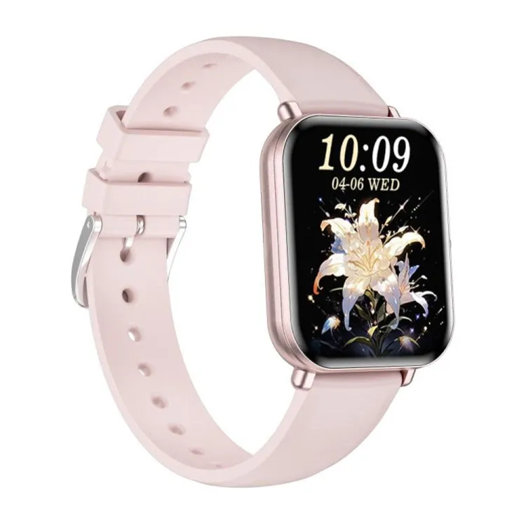 KM66 1.75 inch Color Screen Smart Watch Silicone Strap, Support Bluetooth Call(Pink)