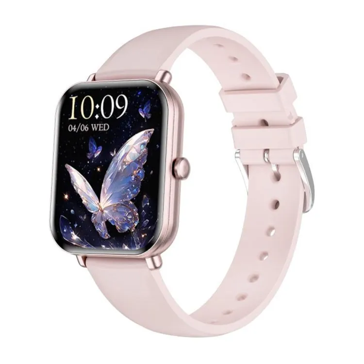 KM66 1.75 inch Color Screen Smart Watch Silicone Strap, Support Bluetooth Call(Pink)