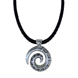 Koru on Leather Necklace