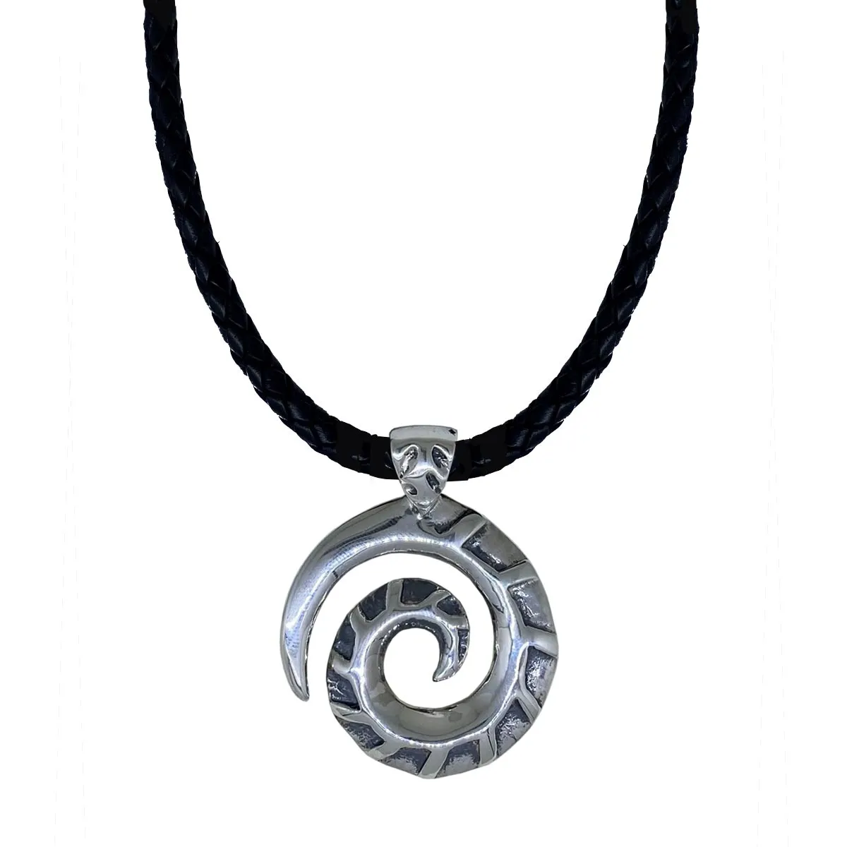 Koru on Leather Necklace