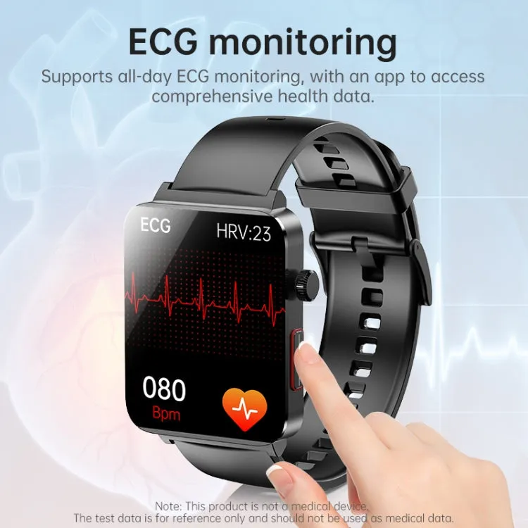 KS03 Pro 1.96 inch Color Screen Smart Watch, Support Bluetooth Call / Health Monitoring(Silver Black)